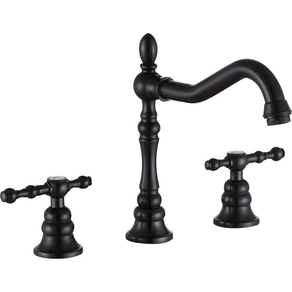 Anzzi L-Az184 Highland 1.2 GPM Widespread Double Handle Bathroom Faucet - Bronze