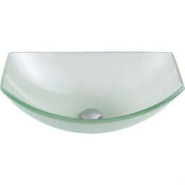 Craft Deco-Glass Vessel Sink in Lustrous Frosted Craft Deco-Glass Vessel Sink in Lustrous Frosted