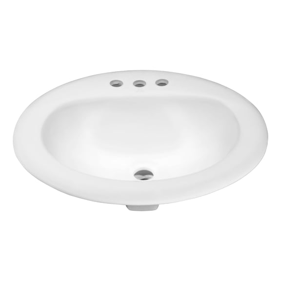 Anzzi Ls-Az097 Cadenza 20-1/2" Oval Vitreous China Drop In Bathroom Sink - White