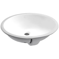 Anzzi Ls-Az110 Rhodes 17-1/8" Oval Vitreous China Undermount Bathroom Sink - White