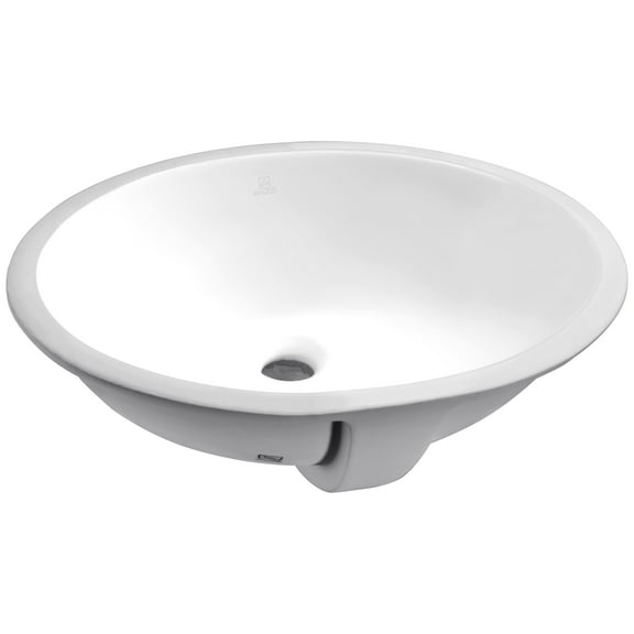 Anzzi Ls-Az110 Rhodes 17-1/8" Oval Vitreous China Undermount Bathroom Sink - White