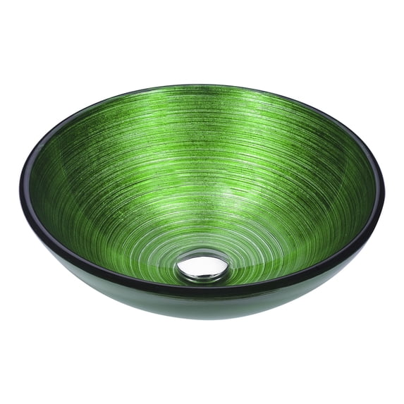 Anzzi Ls-Az287 Posh 16-1/2" Glass Vessel Bathroom Sink - Green
