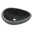 thumbnail image 1 of Anzzi Ls-Az8220 Twin 18-7/8" Oval Natural Stone Vessel Bathroom Sink - Black, 1 of 4