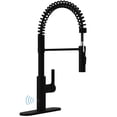 thumbnail image 1 of Anzzi Ola Hands Free Touchless 1-Handle Pull-Down Sprayer Kitchen Faucet in Matte Black, 1 of 8