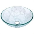 thumbnail image 1 of Anzzi S214 Kolokiki 16-1/2" Circular Glass Vessel Bathroom Sink - Clear Floral, 1 of 8