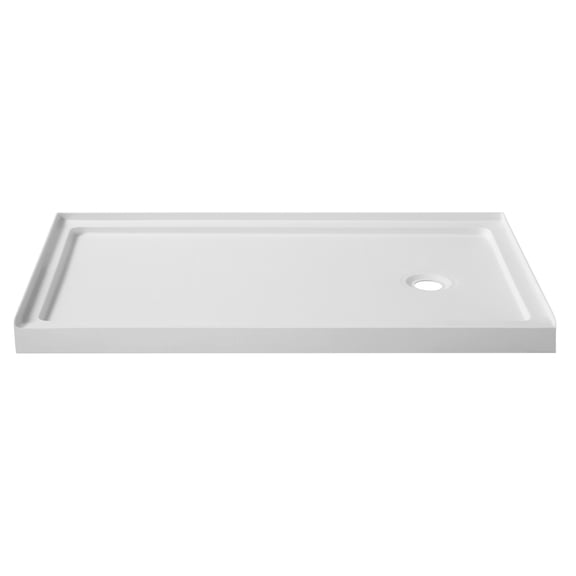 Anzzi SB-AZ007WR Colossi Series Single Threshold Shower Base in White - 36 x 60 x 4 in.