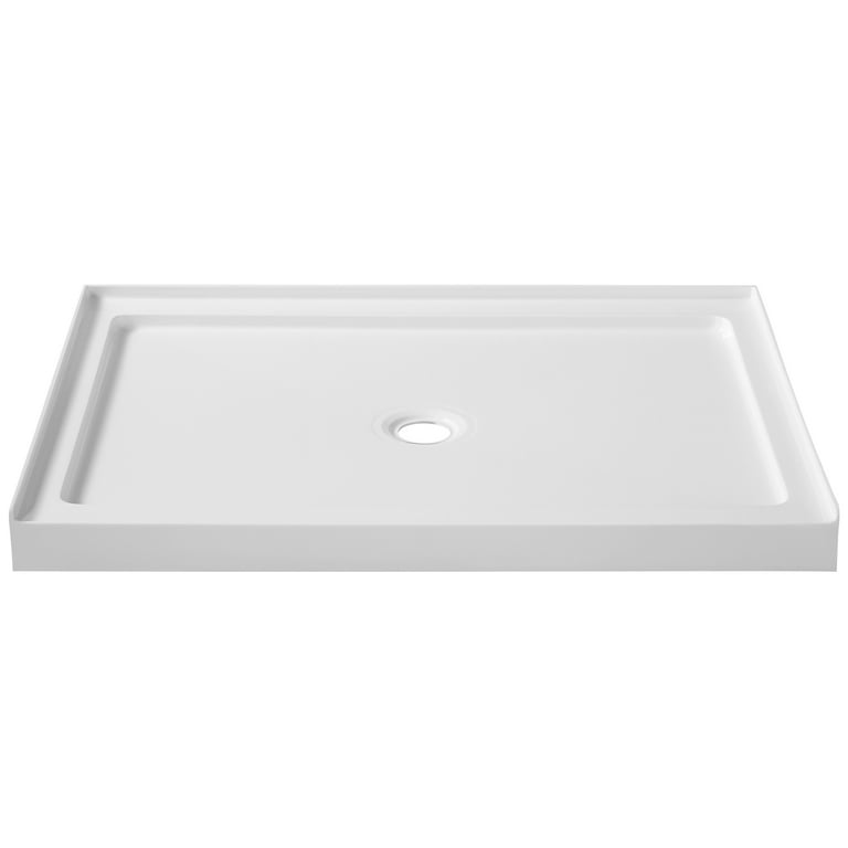 Fissure Series 36 in. x 48 in. Single Threshold Shower Base in White Fissure Series 36 in. x 48 in. Single Threshold Shower Base in White