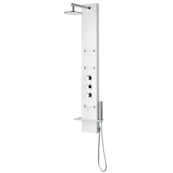 Anzzi Sp-Az8088 Panther Thermostatic And Pressure Balanced Shower Panel - White