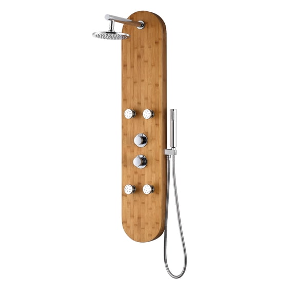 Anzzi Sp-Az8102 Mansion Thermostatic And Pressure Balanced Oval Shower Panel - Natural