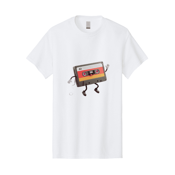 Ao-Cassette Mens Graphic Tee, 100% Cotton, Casual Summer Wear BAA136