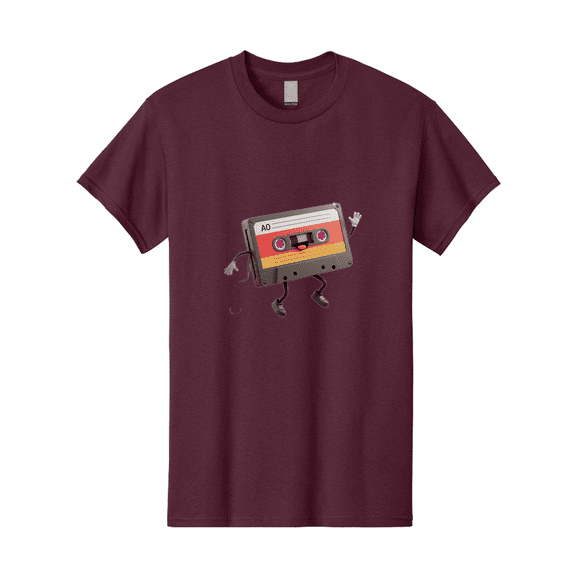 Ao-Cassette Mens Graphic Tee, 100% Cotton, Casual Summer Wear BAA136