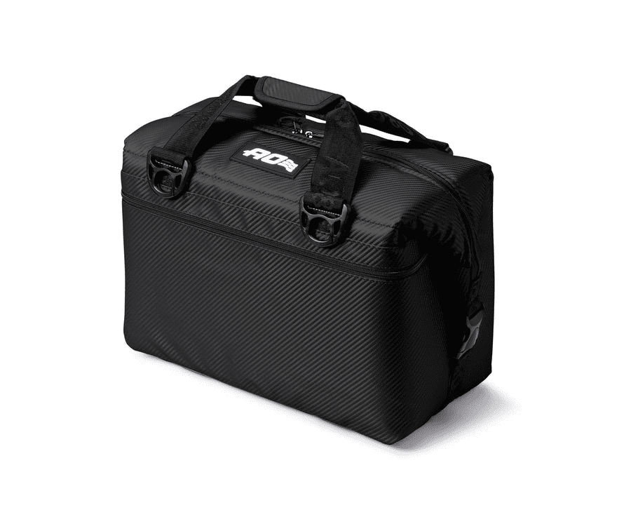 AO Coolers Carbon Soft Cooler with High-Density Insulation, Black, 24-Can