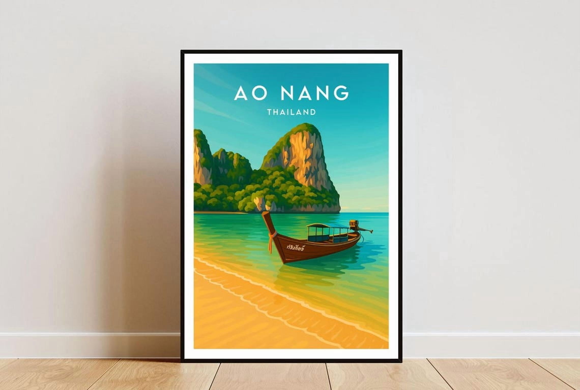 Ao Nang Travel Poster, Thailand, Travel Inspired Home, Office And ...
