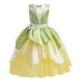 thumbnail image 1 of AoDai Deluxe Princess Frog Costumes Little Girls Dress Fancy Gown for Cosplay Halloween Party, 1 of 5