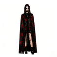 thumbnail image 1 of AoDai Halloween blood-stained hooded long coat - Children's adult coat - Cosplay costume for party attire, 1 of 6