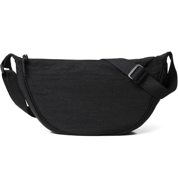 AoDai Leisure crossbody bag - A lightweight, pleated fabric shoulder bag for daily use. Large capacity underarm bag for regular outings.