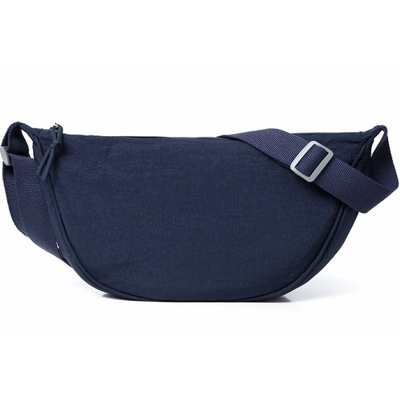 AoDai Leisure crossbody bag - A lightweight, pleated fabric shoulder bag for daily use. Large capacity underarm bag for regular outings.