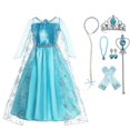 thumbnail image 1 of AoDai Princess Dress Queen Costume Halloween Cosplay Dress up for Toddler Girls with Accessories, 1 of 7
