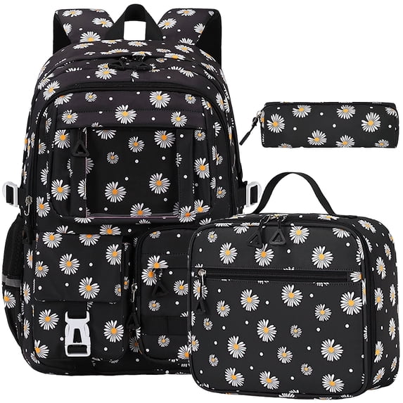 AoDai School Backpacks for Teens 3PCS Set Middle School Bookbag Students Lightweight Durable Casual Outdoor Daypack College
