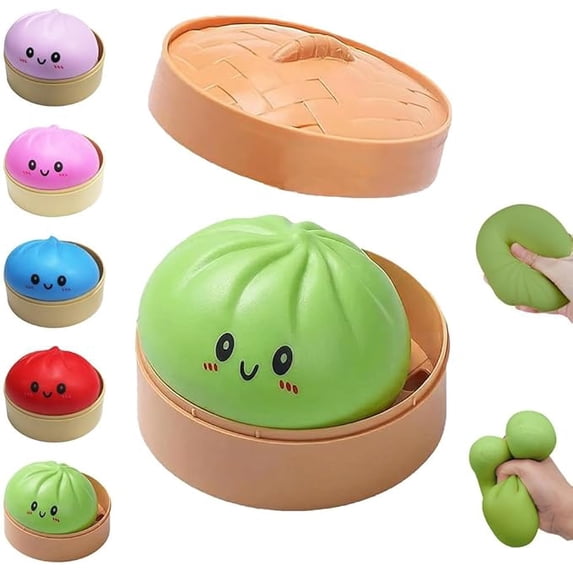 AoDai Soft and cute toy in the shape of dumplings, giant rainbow dumplings, cute stress-relieving fingertip toy, adult soft and squeezable stress-reducing dough