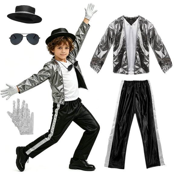 AoDai Super Star Costume 5-piece Set - Halloween Costume Set with the Image of Mike for Drama Performances and Events