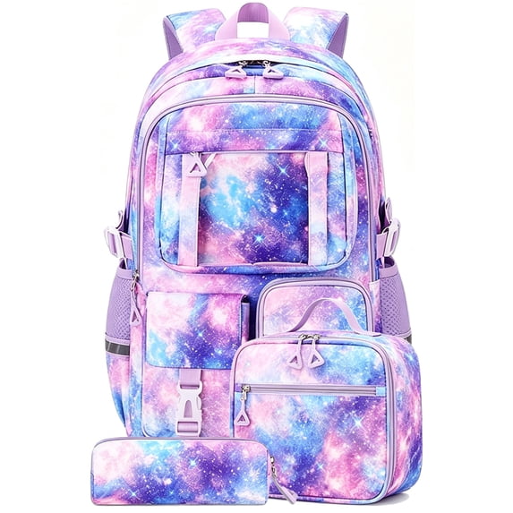 AoDai Three-piece schoolbag set for teenagers, middle school student backpack, lightweight and durable, casual outdoor backpack