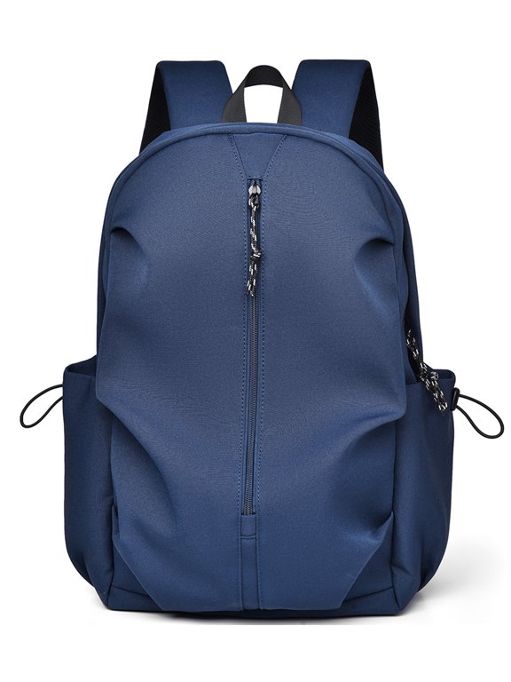 Trendy pleated double shoulder bag - Lightweight and casual travel backpack - Student's daily school or shopping backpack with a simple design on the shoulders