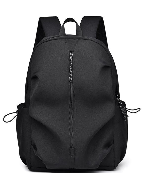 Trendy pleated double shoulder bag - Lightweight and casual travel backpack - Student's daily school or shopping backpack with a simple design on the shoulders