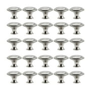 AoHao 25pcs Kitchen Cabinet Knobs Pulls, Brushed Nickel Cabinet Knobs, Drawer Dresser Handles Cupboard Door Heavy Knobs, Kitchen Cabinet Hardware With Screws For Bathroom Drawer