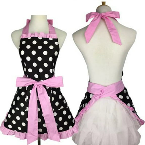 AoHao Pantry polka dot Pink Women Bakers Bake Cute Apron