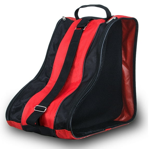 AoHao Red Roller Skate Bag with Adjustable Shoulder Strap and handle