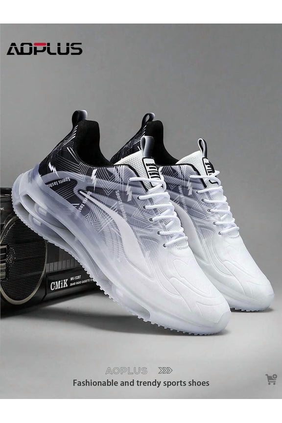 AoPlus Men's Street Style Running Shoes, Shock Absorbing, Comfortable, Slip-Resistant, Durable Sports Shoes, Suitable For Outdoor Activities