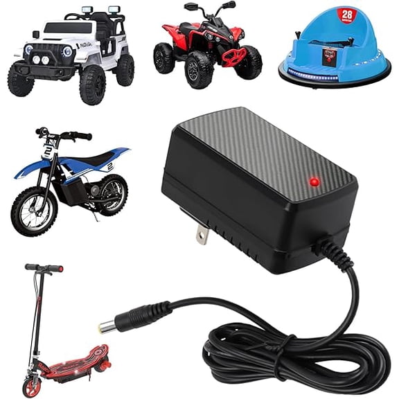 AoVoTo 12V Kids Ride On Charger for Razor MX125 Power Core E90 E95 Electric Scooter Black Label Powercore E90 E95 Dirt Bike MX125 Dirt Rocket 12V Charger Kids Ride On Toys Car