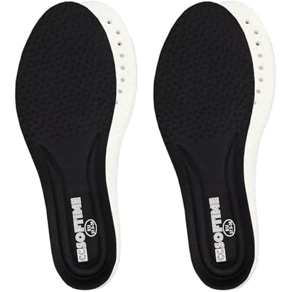 AoVoTo 2 Pairs Soft Cloud Insoles - Thin Memory Foam Shoe Linner Ultra Comfort Shoe Inserts, Feet Relief Sole Inserts Black US6-6.5