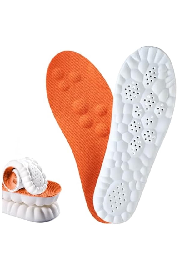4D Cloud Soles Memory Foam Insoles for Men &Women,Adjustable Size 4D Memory Foam, Arch Suppor Shoe Inserts with Acupressure Massage