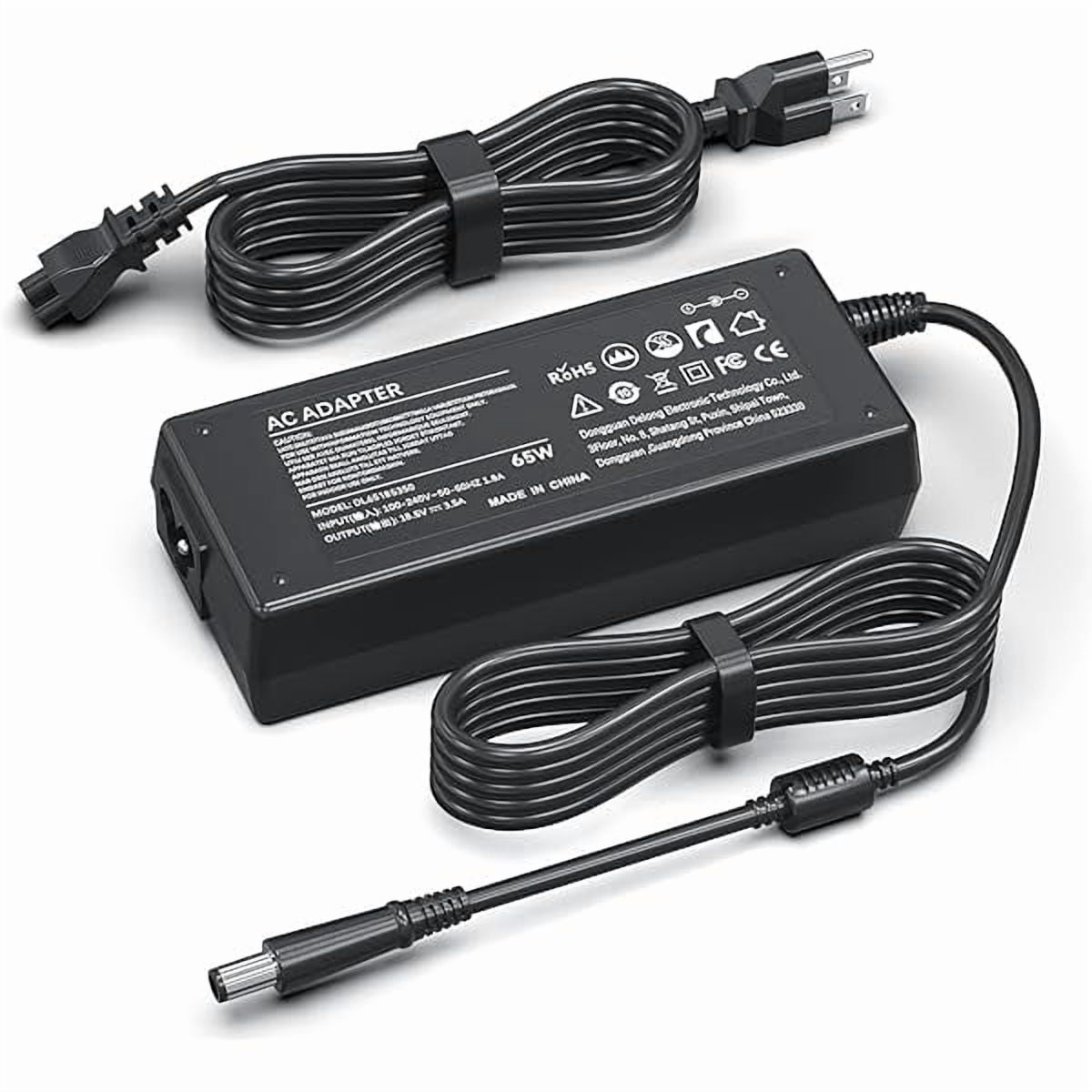 AoVoTo 65W Laptop Charger Compatible with HP Pavilion G6 G7 DV7 DV6 DV5 DV4 G72 G71 G60 G61 G62 DM4, EliteBook 8440P 8460P 8460W, Probook 4320S 4420S 4430S Notebook 65W 18.5V 3.5A Power Supply