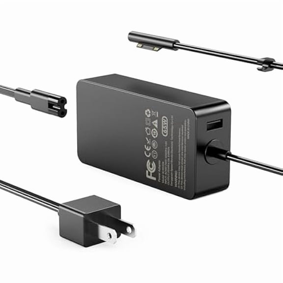 AoVoTo 65W Laptop Charger Power Adapter Compatible with Microsoft Surface Pro 9 8 7 6 5 4 3 X, Surface 1796 1769 1800 Replacement Power Supply Cord