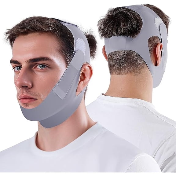 AoVoTo Chin Strap for Sleeping, Effective Anti Snoring Device, Snore Stopper Breathable and Durable for Adult
