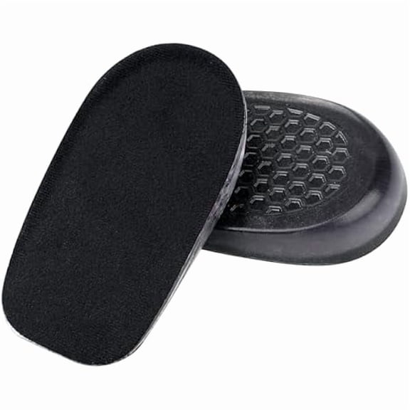 AoVoTo Heel Lifts, Gel Height Increasing Insoles Soft Shoe Lifts for Uneven Legs, Shoe Lifts for Women Men 1 Inch Heel Lifts for Leg Length Discrepancy Comfort Half Foot Insoles for Heel Pain,Black