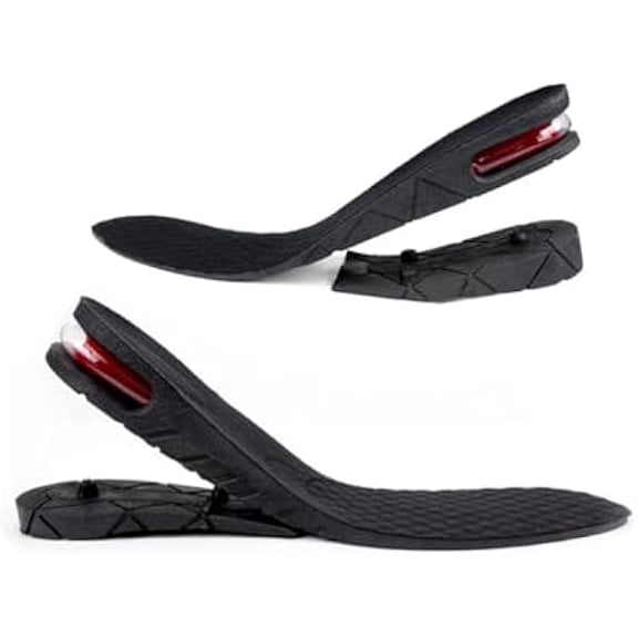 AoVoTo Height Increase Insoles 2 Layers, 1.2 to 1.8 Inches, Universal Breathable Non-Slip Air Up Shoe Lifts Inserts, Variable Height Increasing Taller Shoes with Air Cushion for Women and Men, 1 Pair