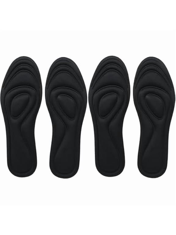 Memory Foam Insoles for Men 2 Pairs, Inner Soles, Shock Absorption, Orthotic Shoe Inserts Arch Support Inserts, Foot Pain Relief, Comfort Cushion Pads for Sneakers Slippers Boots (40-45)