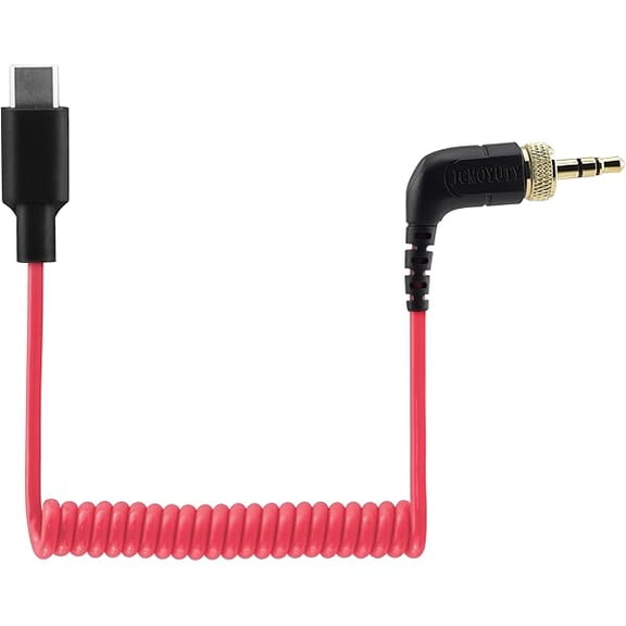 AoVoTo Mic Adapter for DJI Mic 3 / Rode Wireless GO III (Gen 3), ME Microphone USB C to 3.5mm Cable OTG Audio Adaptor Locking Cable for iPhone 15 16 Pro Max Accessories