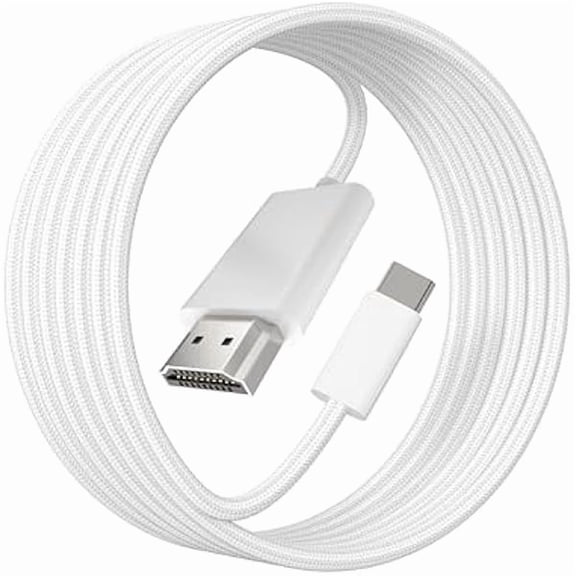 AoVoTo USB C to HDMI Cable, 4K 60Hz, Type-C to HDMI 2.0 Braided Cord, USB-C to HDMI Cable for iPhone 17 to TV, Compatible with MacBook, iPhone 17/16/15 Pro/Max, iMac, iPad Pro