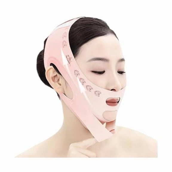 AoVoTo V Line Face Lifting Strap, Chin Strap for Sleeping, Jaw Line Sculptor Eliminator, Neck Lift Jaw Tightening Exerciser, Face Lift Tape Remover, Double Chin Reducer Face Lift Up Belt