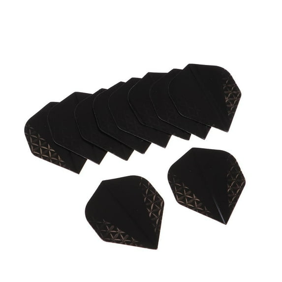 Aoanydony 10Pcs Standard Shape Flights Tail Accessory for Games Black