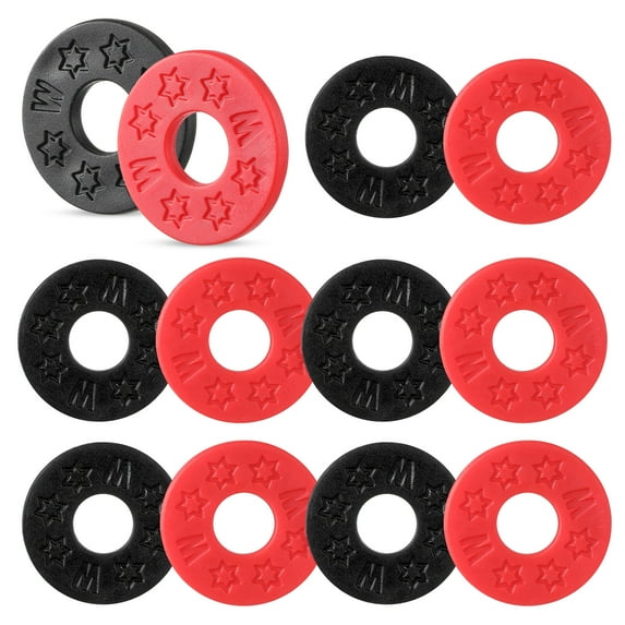 Aoanydony 12 Pieces Guitar Shoulder Strap Locks Washer Musical String Instrument Ukulele Safety Blocks Spacer Protector Accessory