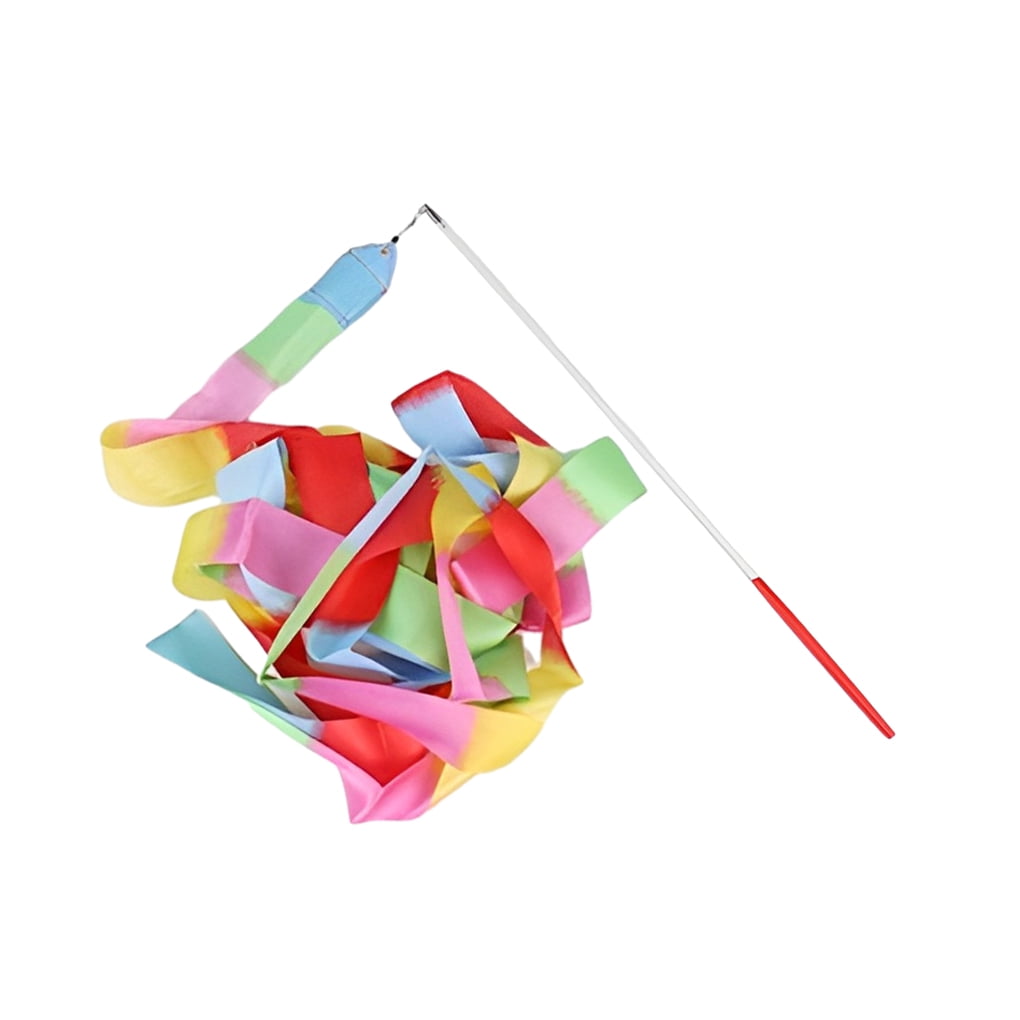 Aoanydony 2 Meters Ribbon Wands Party Favors Rainbow Training Portable ...