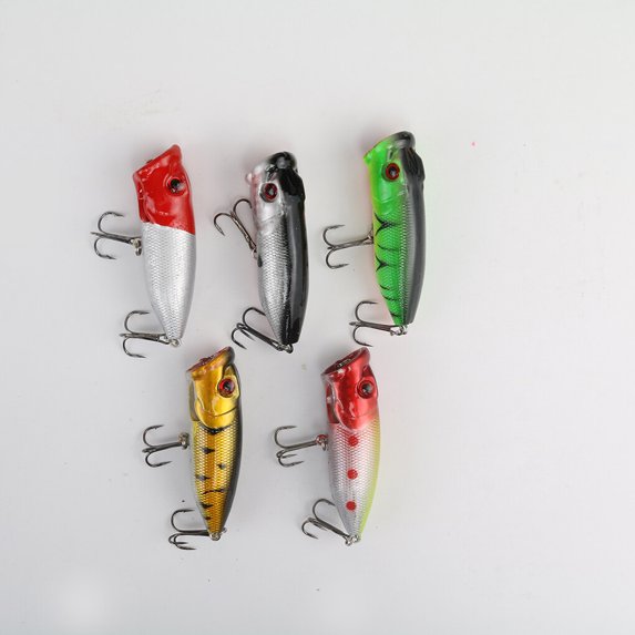 Aoanydony 5pcs Fishing Lures Bait Shad Tackle Sea Saltwater Bream