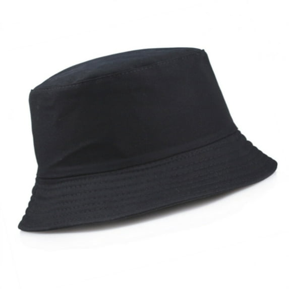 Aoanydony All Seasons Bucket Hat Comfortable Decorative Fashion Headwear Fashion Accessory with Solid Color for Outing Travel Wearing Black
