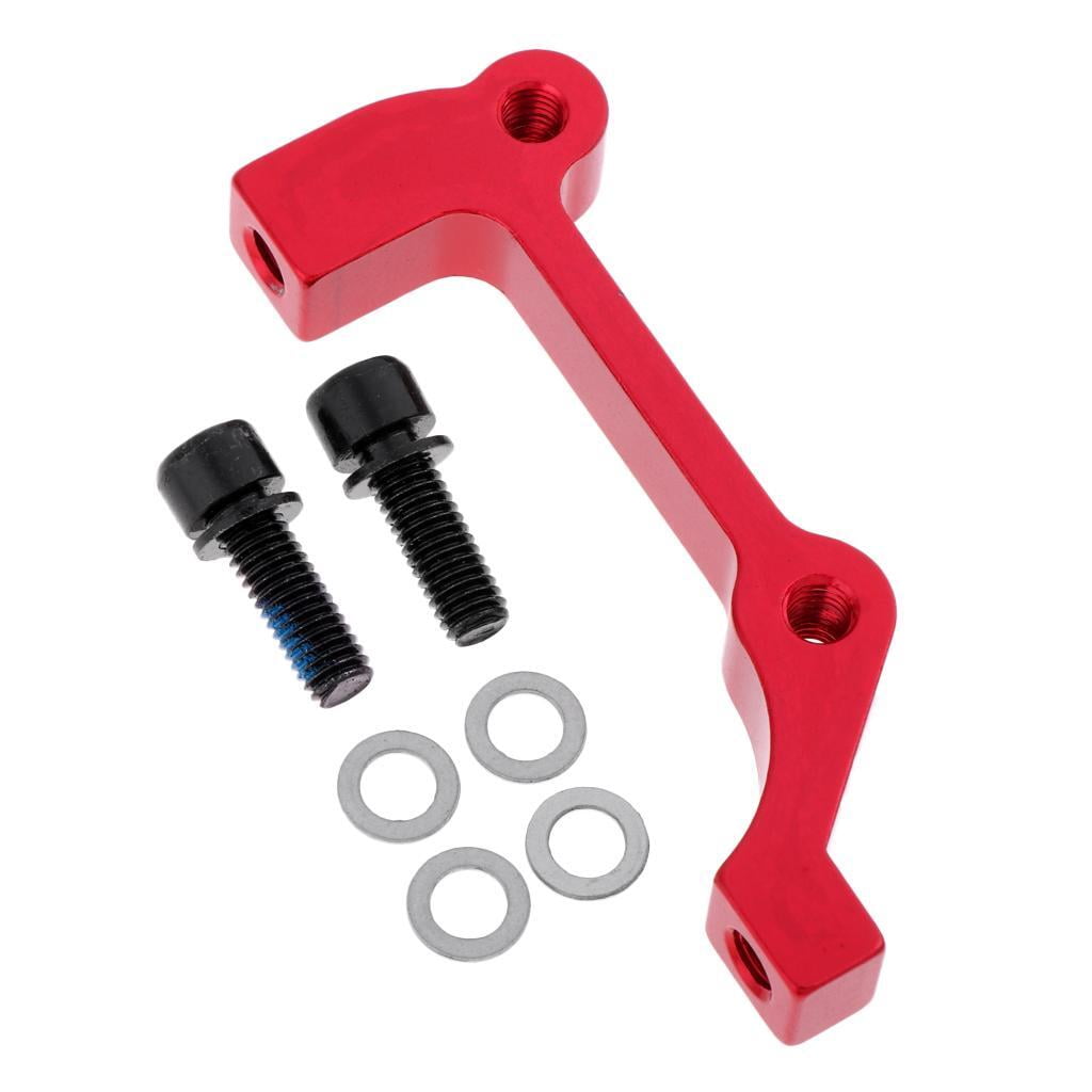 Aoanydony Bike Disc Brake Mount Adaptor for Caliper PM to IS Red Front